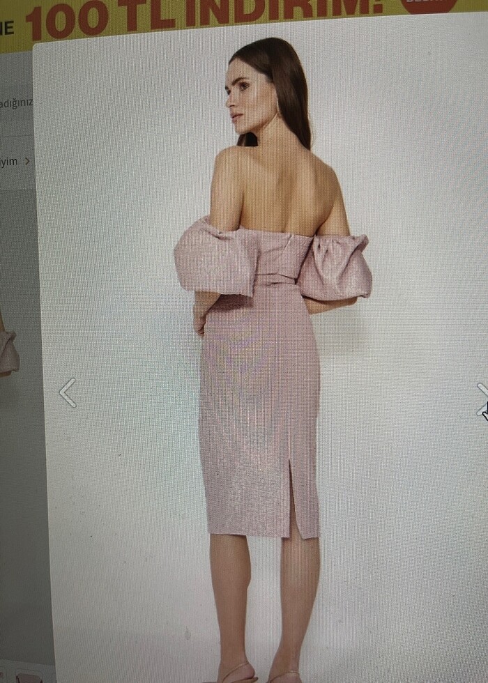 Pembe kemerli elbise - Görsel 2