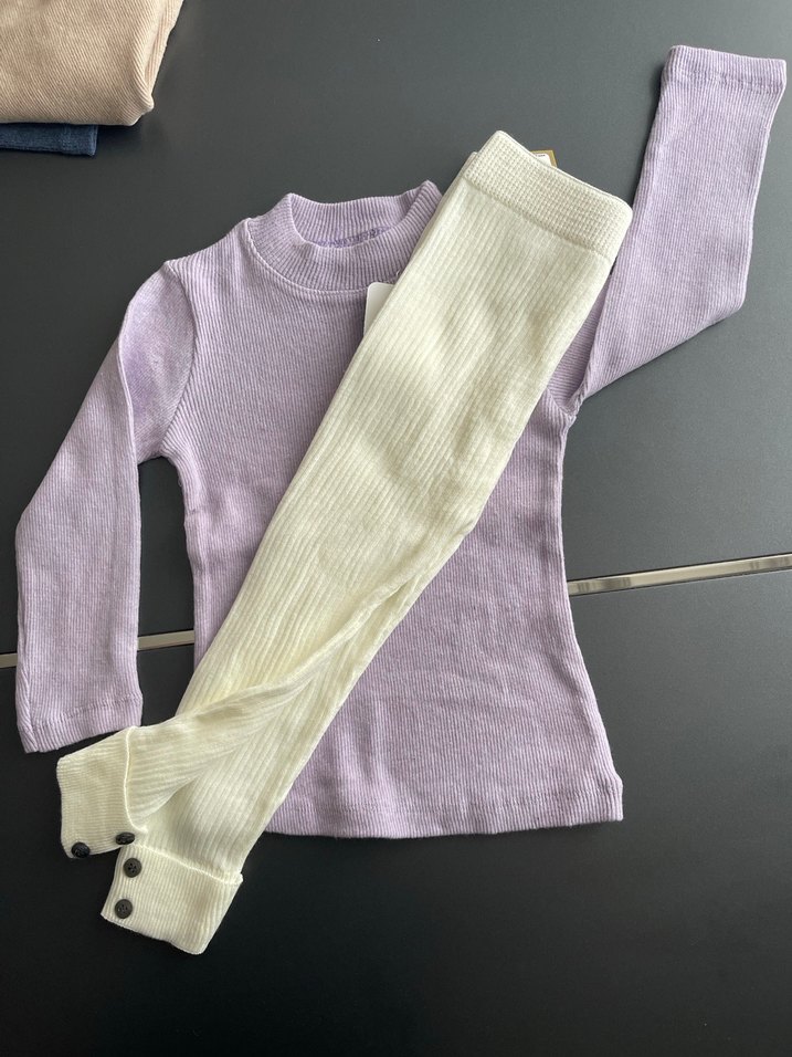 Beyaz Düz Çocuk İçlik - Görsel 3