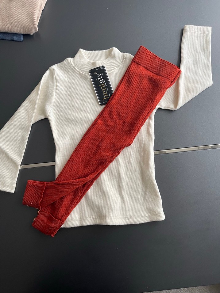 Beyaz Düz Çocuk İçlik - Görsel 2