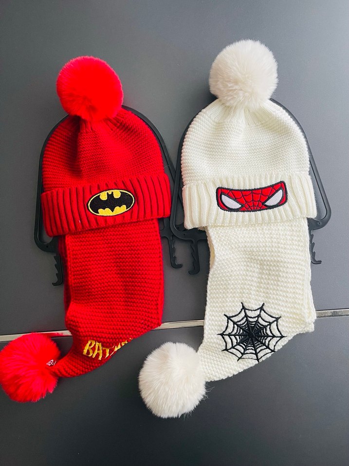 Renkli Nakışlı Erkek Çocuk Bere ve Atkı Seti - Görsel 3