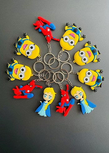 Renkli Pop Kültür Anahtarlık Seti - Görsel 4