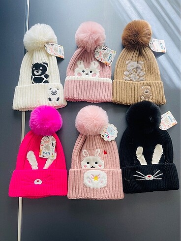 5-8 Yaş, 22 cm Beden çeşitli Renk Çocuk bere