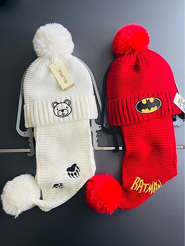 Çocuk atkı bere takımı - Görsel 5