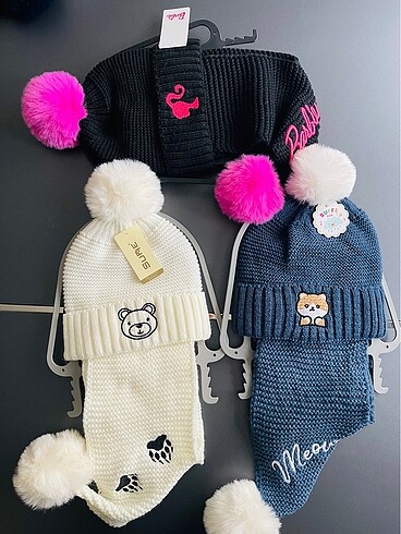 Çocuk atkı bere takımı - Görsel 4