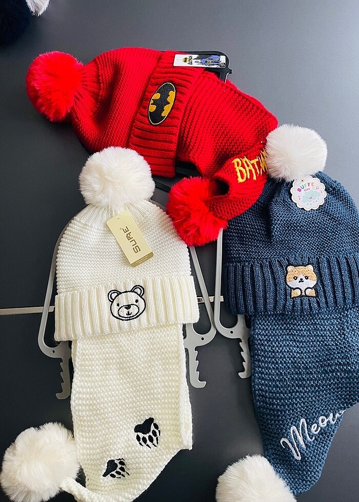 Çocuk atkı bere takımı - Görsel 3