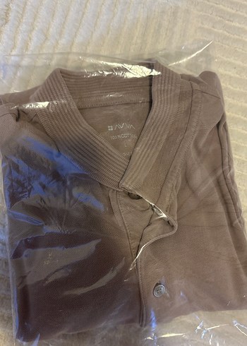 Düğmeli Kısa Kollu Kahverengi Polo Tişört - Görsel 6