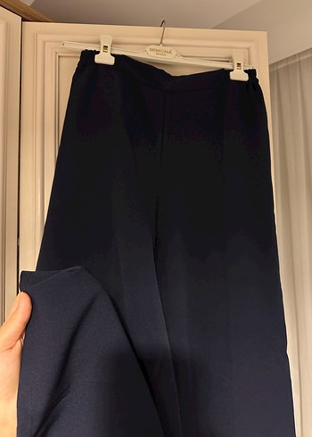 Lacivert Midi Kadın Kumaş Pantolon