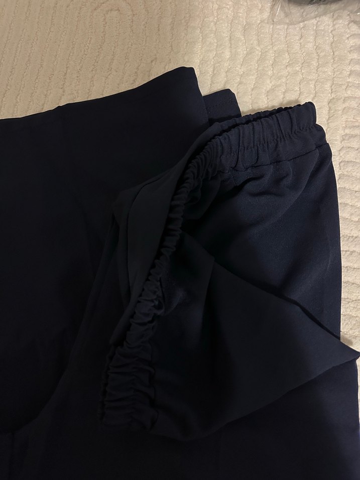 Lacivert Midi Kadın Kumaş Pantolon - Görsel 3