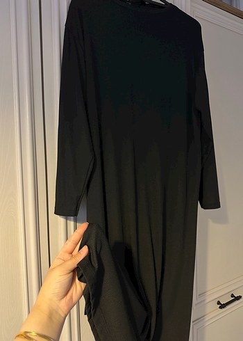Siyah Kadın Uzun Kollu Elbise - Görsel 2
