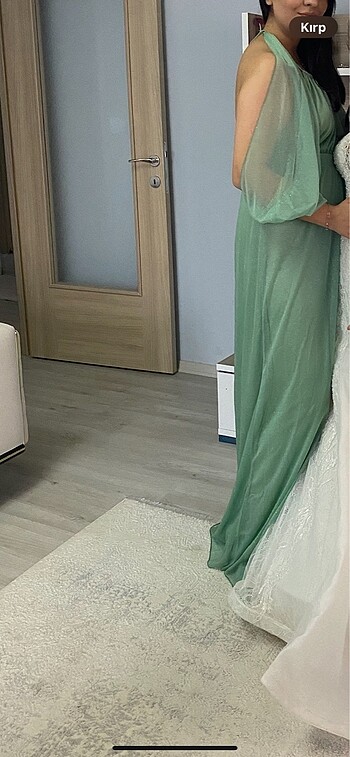 Trendyol & Milla Su yeşili ışıltılı abiye