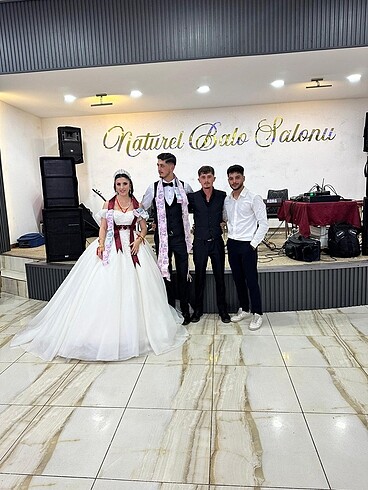 m Beden Aysira prenses full taşlı kabarık gelinlik
