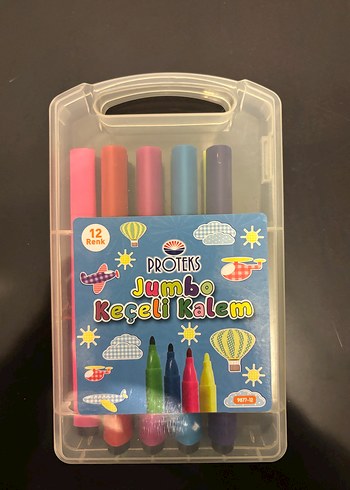 PROTEKS Jumbo Keçeli Kalem 12 Renk - Görsel 2