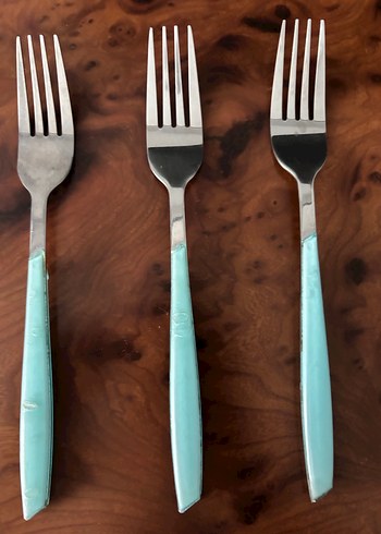Turkuaz Saplı 5 Çatal - Görsel 3