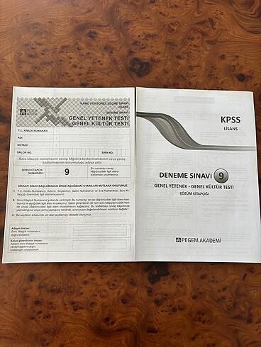KPSS deneme kitapçık