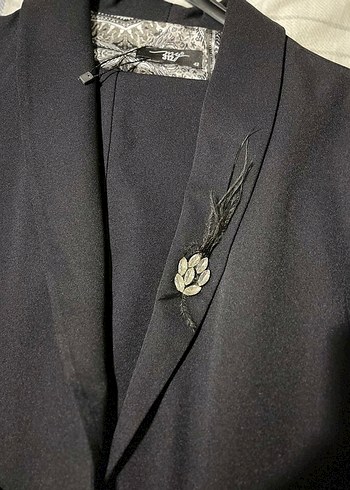 Siyah Uzun Kadın Ceket - Görsel 3