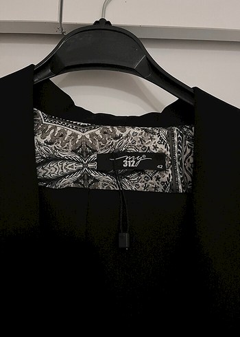 Siyah Uzun Kadın Ceket - Görsel 2