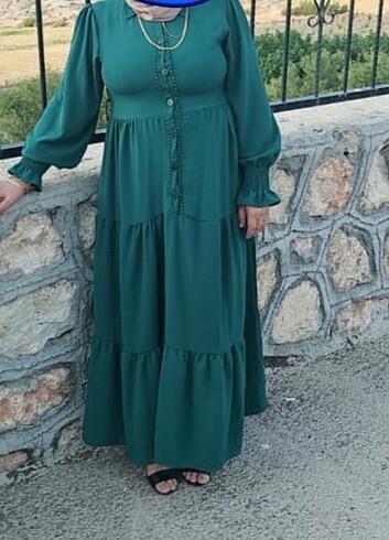 Tesettür elbise ve ikili takım