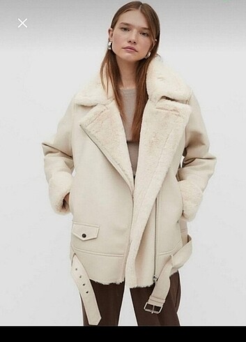 Stradivarius İçi kürklü Suni Deri Biker Ceket