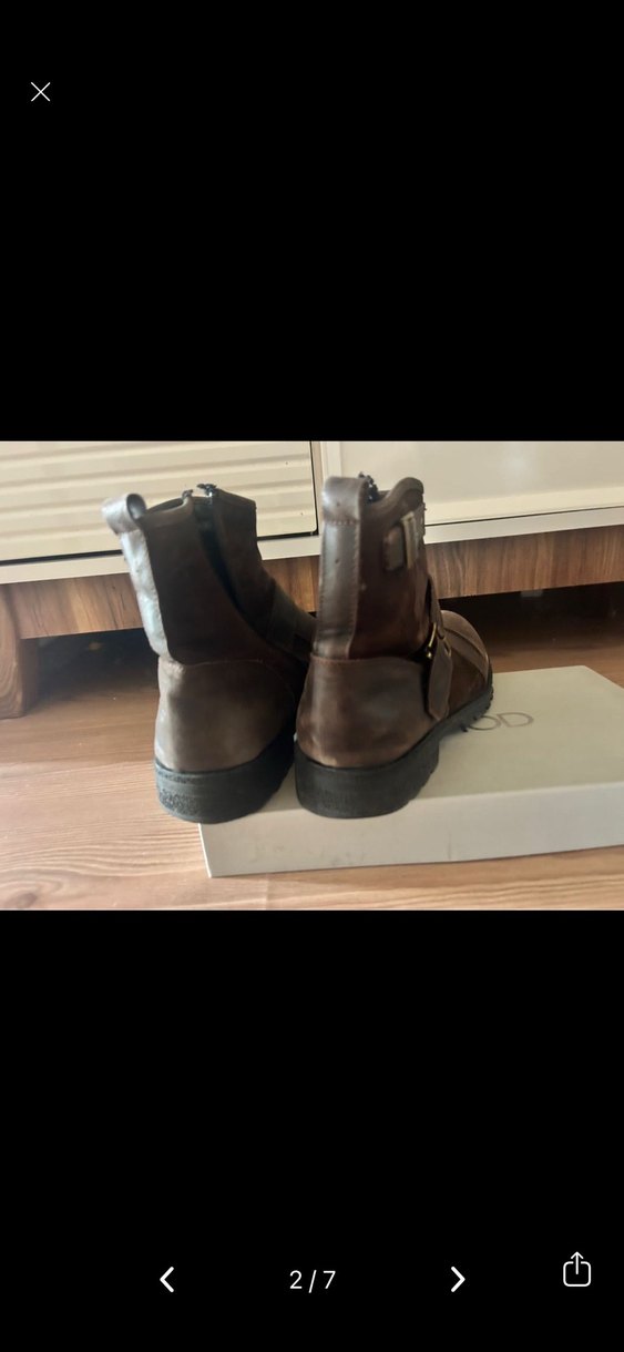 Kahverengi Deri Tokalı erkek bot 43 numara - Görsel 2