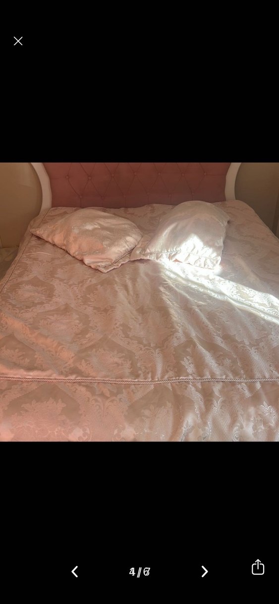 Pastel Beyaz Düz Desen Yatak Örtüsü - Görsel 2