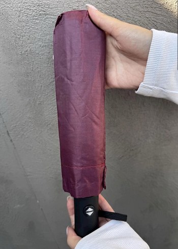 Bordo Pilili Kadın Şemsiye - Görsel 2