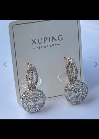 Xuping Altın Renk Mini Payetli Küpe