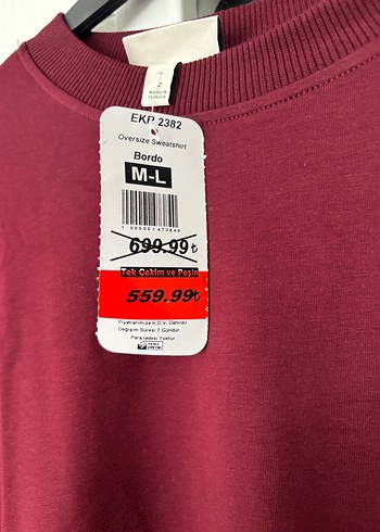 l Beden Bordo Kadın Sweatshirt
