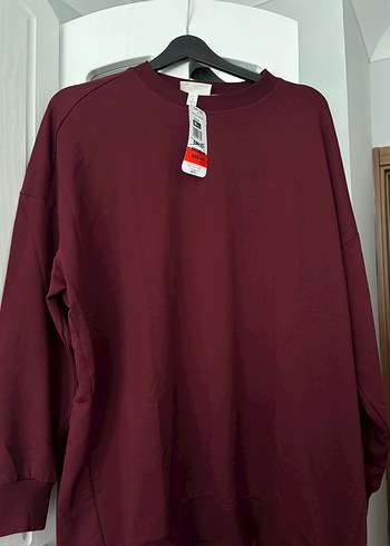 l Beden bordo Renk Bordo Kadın Sweatshirt