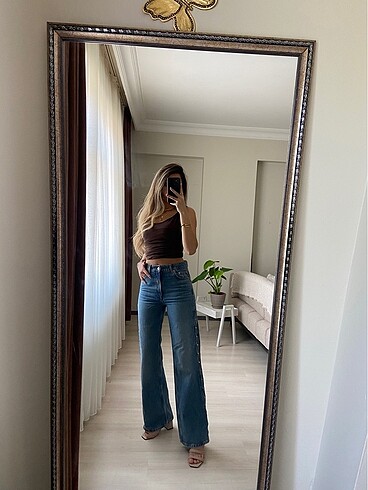 36 Beden mavi Renk MAJE İNCİ DETAY JEAN