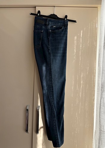 Kadın Lacivert Midi Denim Pantolon