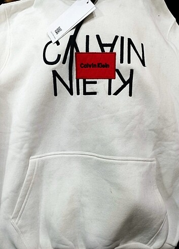 xl Beden Orijinal Calvin Klein iç kısmı şardonlu 3 iplik sweatshirt