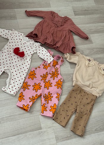 3-6 ay bebek elbise ikili takım - Görsel 2