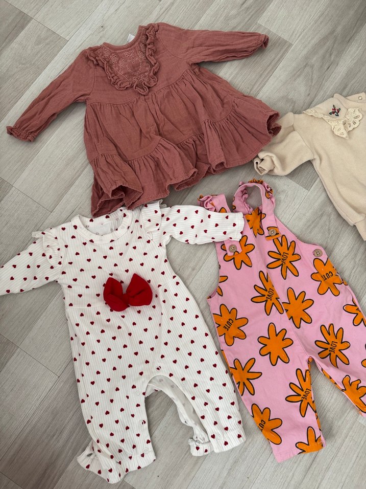 3-6 ay bebek elbise ikili takım - Görsel 3