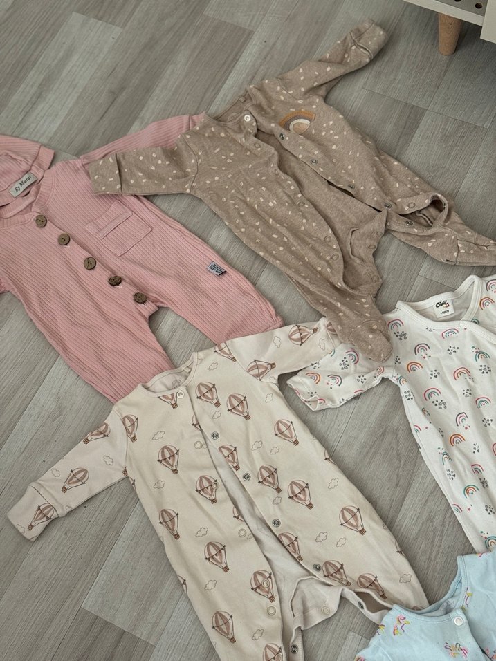 3 ay Kız Bebek Pamuklu Uzun Kollu Tulumlar - Görsel 3