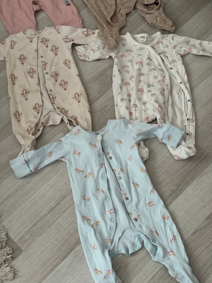 3 ay Kız Bebek Pamuklu Uzun Kollu Tulumlar - Görsel 2