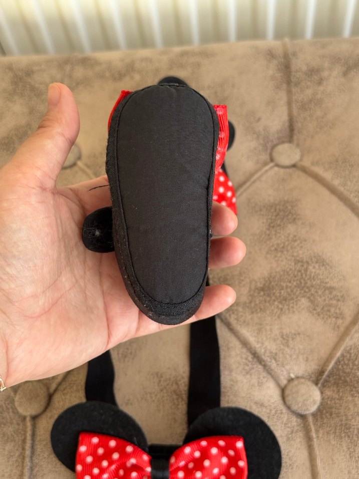 Kız Çocuk Minnie Mouse Bantlı ayakkabı ve Saç Bandı - Görsel 3