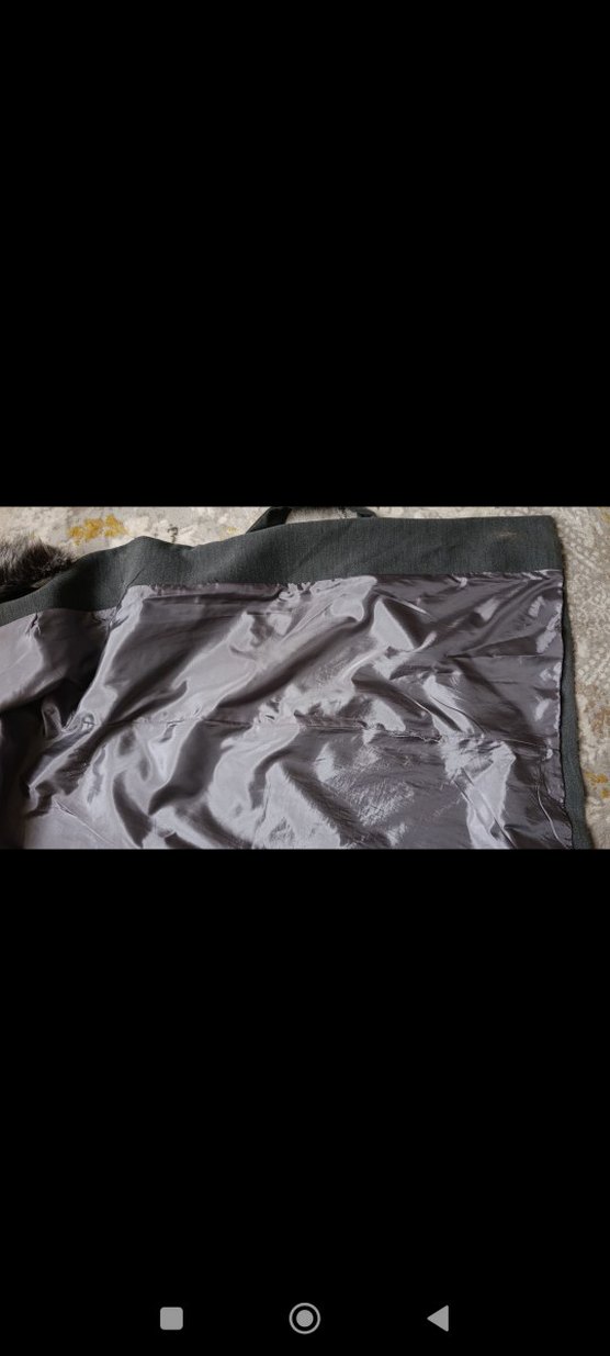 Kürklü Yaka Detaylı Koyu Gri Kaban - Görsel 4