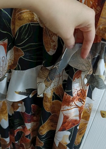 Çiçek Desenli Bohem Uzun Elbise - Görsel 7