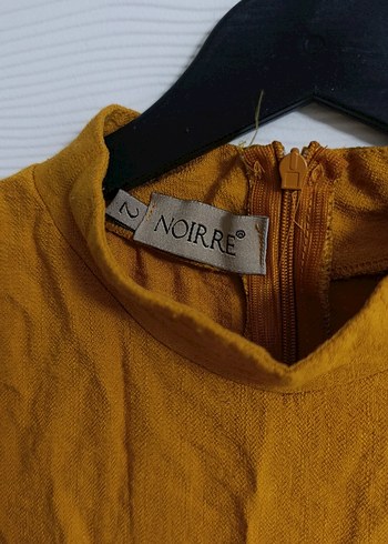 Sarı Uzun Kollu Bohem Kadın elbise - Görsel 3