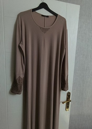 pudra Uzun Kollu yelekli elbise - Görsel 4