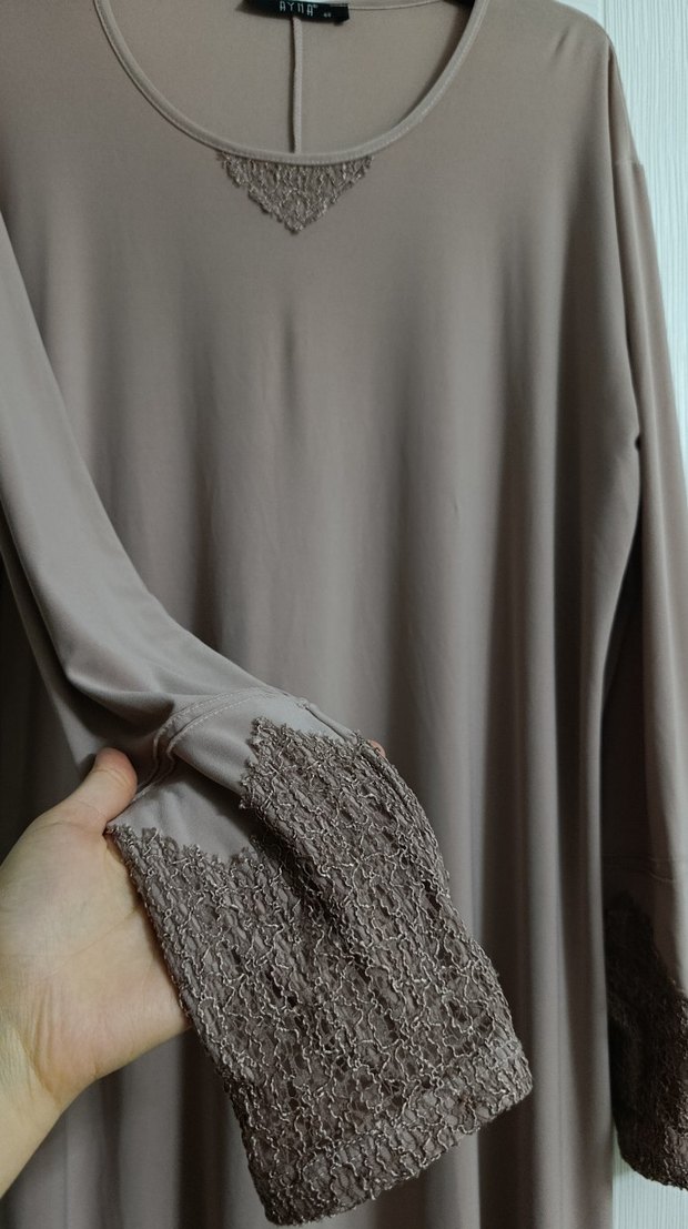 pudra Uzun Kollu yelekli elbise - Görsel 3