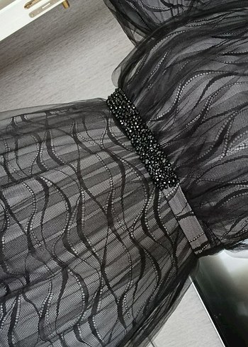 Uzun Siyah Abiye Elbise - Görsel 2