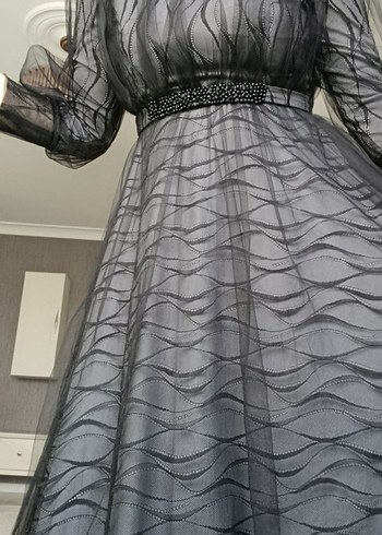 Uzun Siyah Abiye Elbise - Görsel 3