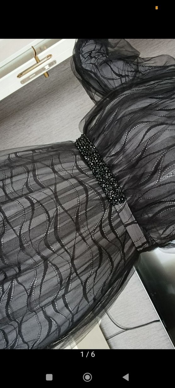 Uzun Siyah Abiye Elbise - Görsel 2