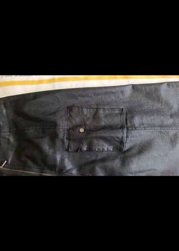 Siyah Fermuarlı Kadın Denim Etek - Görsel 7