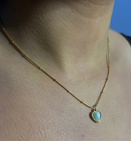 Gold Model Kalpli Çelik Kadın Kolye