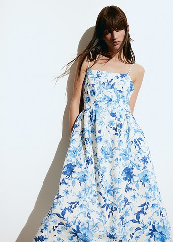H&M Keten Elbise