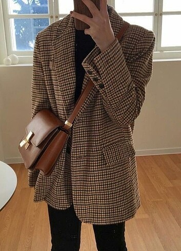 s Beden kahverengi Renk Kaşe blazer 