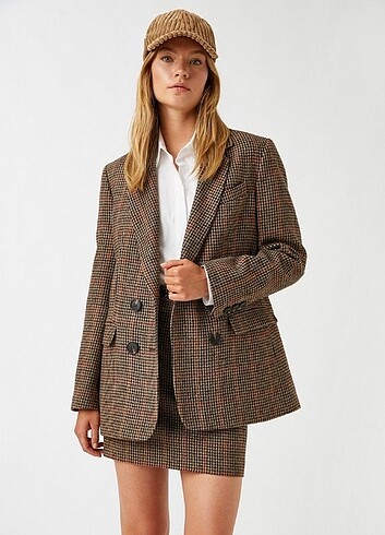 m Beden Oversize Yün Blazer