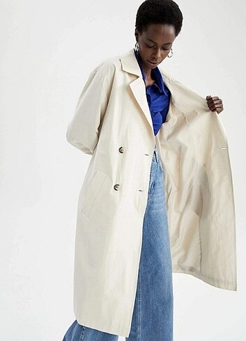 m Beden ten rengi Renk Oversize Trençkot
